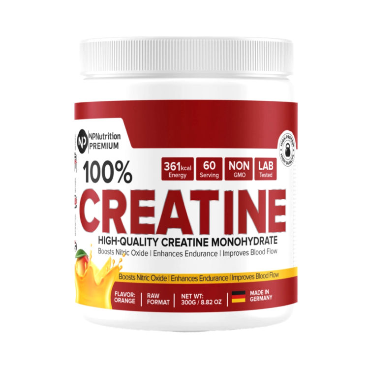 پودر کراتین 100 درصد ان پی Np Creatine Monohydrate وزن 300 گرم