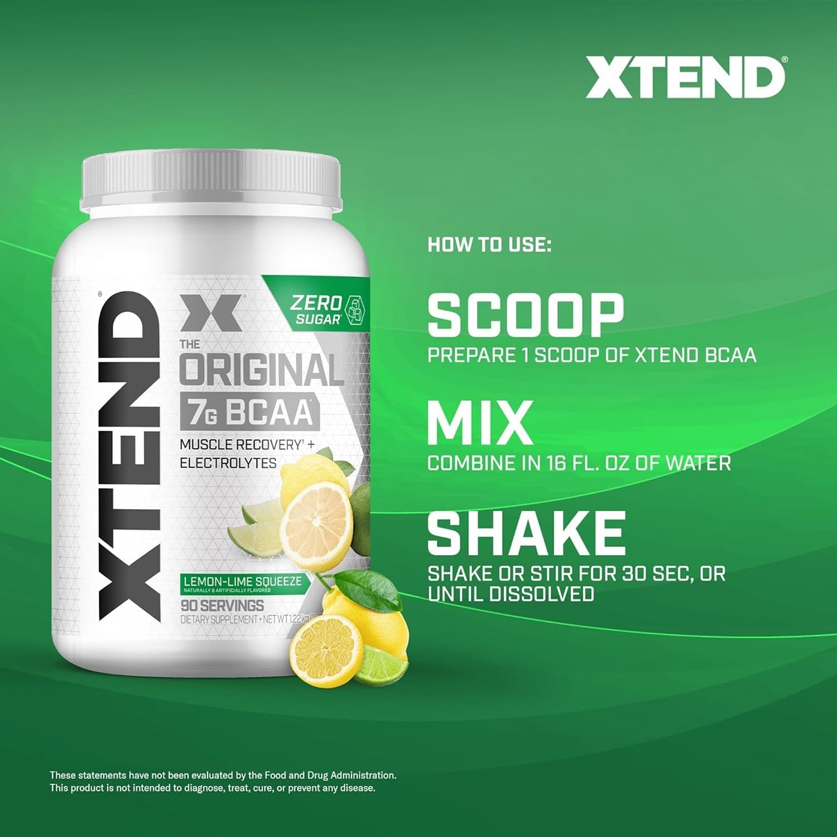 بیسیایای اورجینال لمون لایم اکستند Xtend 7G BCAA Lemon Lime Squeeze